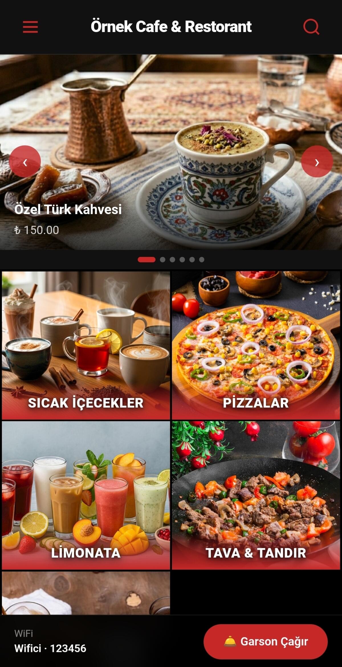 MenuBak Kırmızı Tema