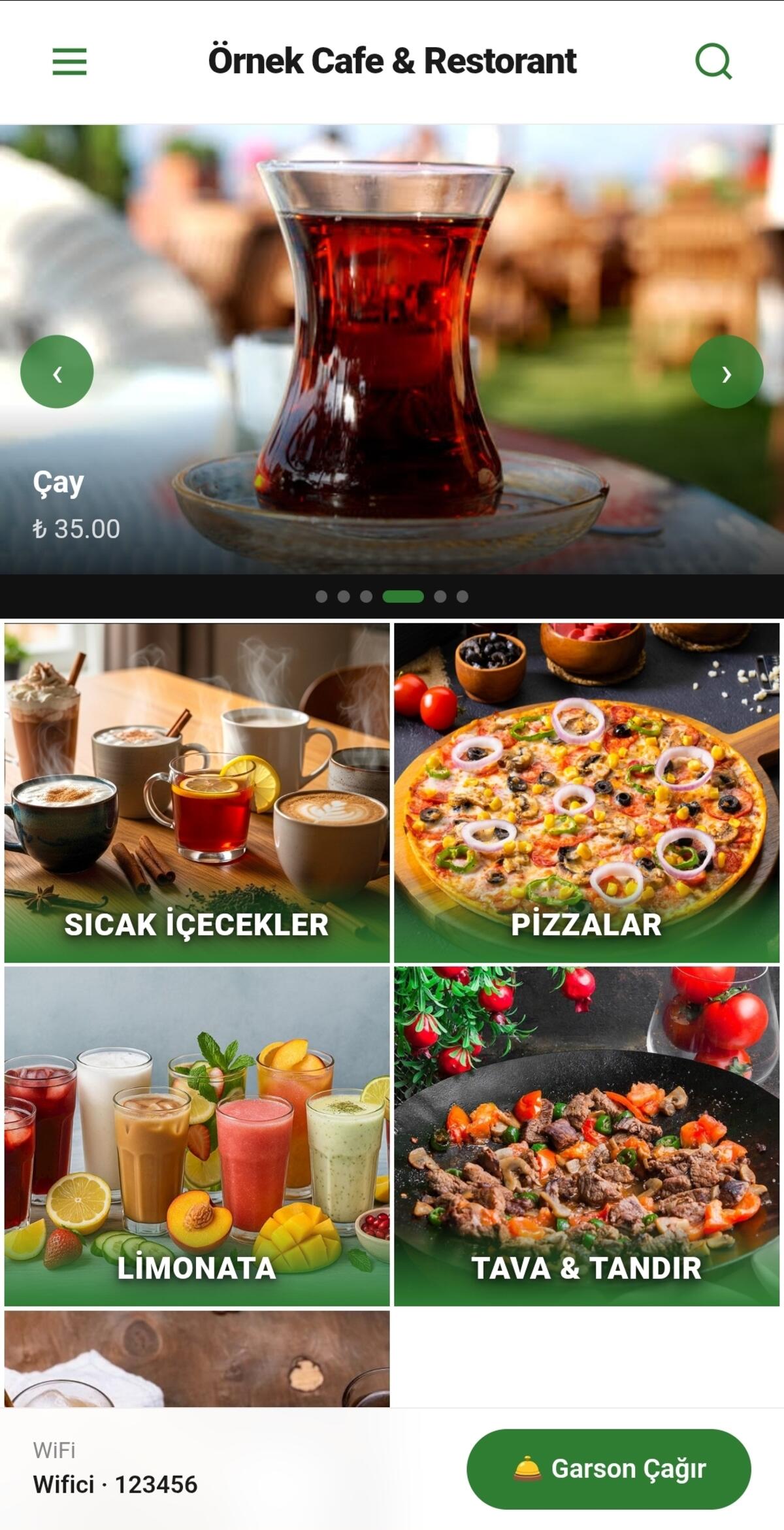 MenuBak Yeşil Tema